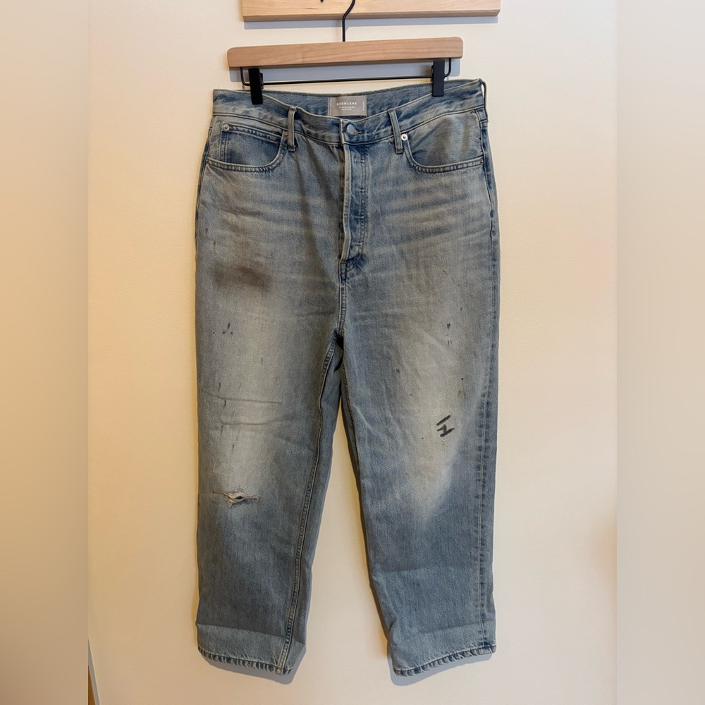 Everlane rigid way-high jean splatter